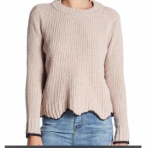 Pale pink with silver sparkles sweater size medium